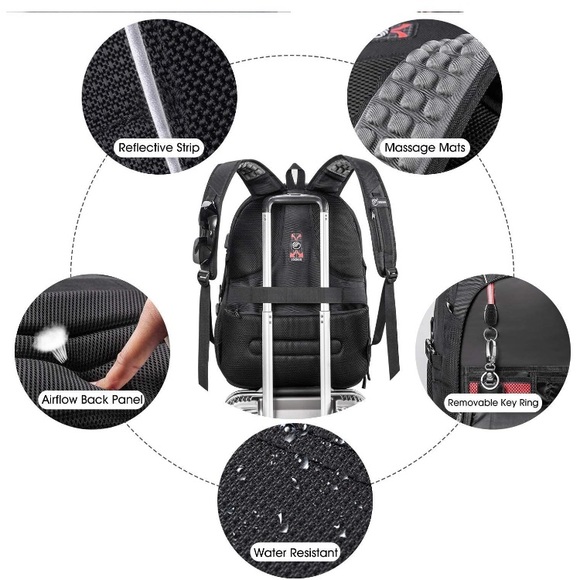Extra Large Travel Backpack with USB Charging - Picture 6 of 11